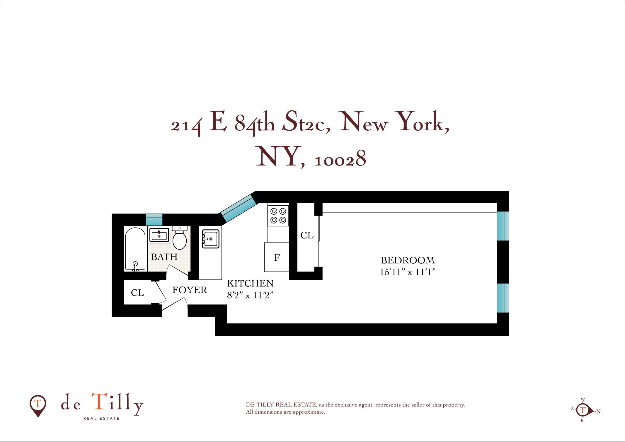 Floorplan for 214 East 84th Street, 2-C