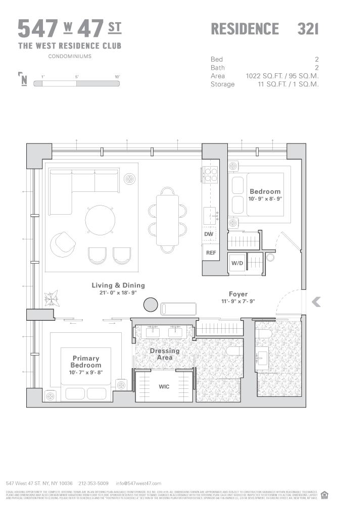 Floorplan for 547 West 47th Street, 321