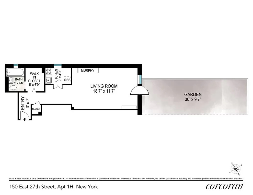 Floorplan for 150 East 27th Street, 1H