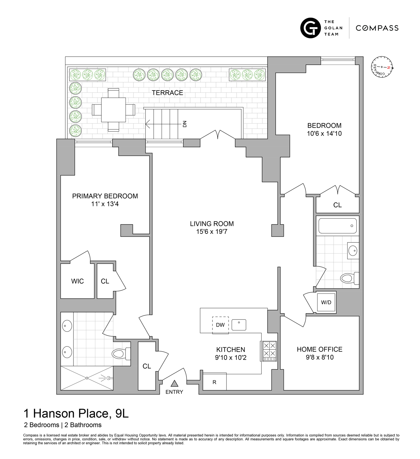 Floorplan for 1 Hanson Place, 9L