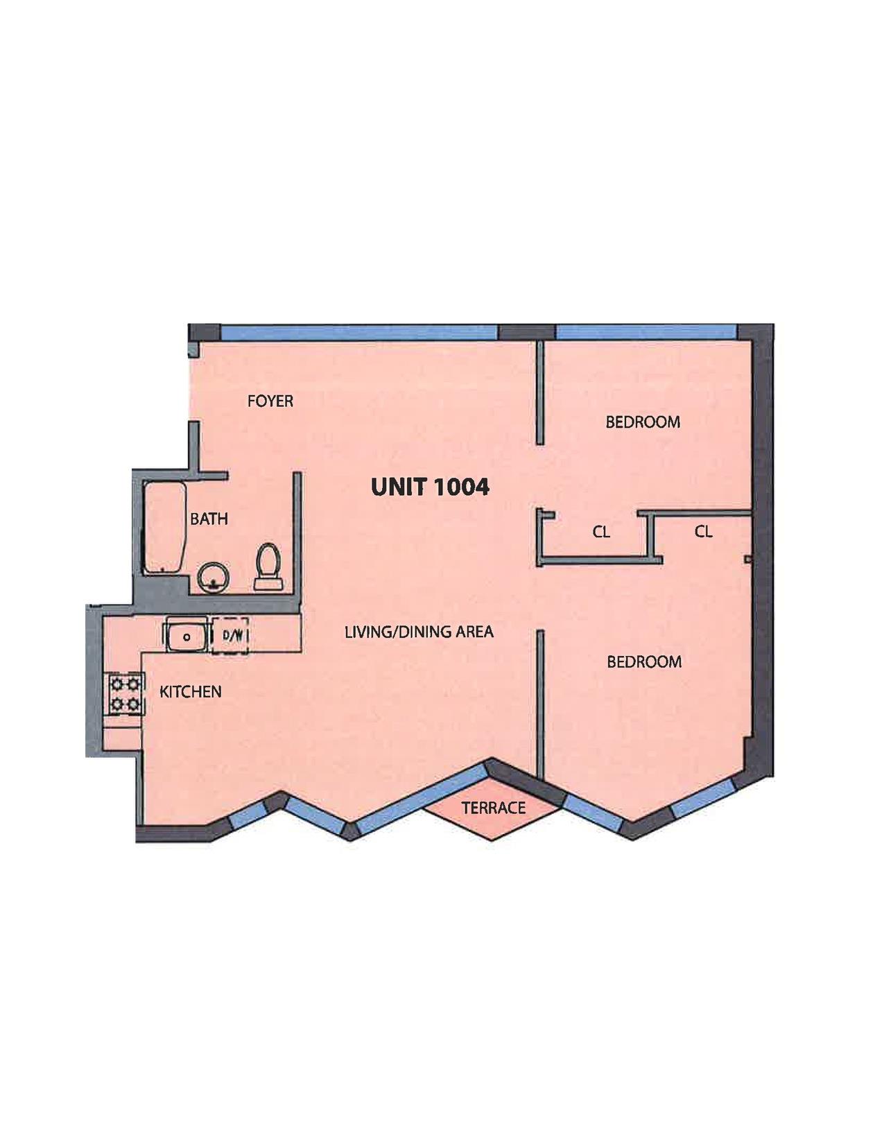 Floorplan for 2183 3rd Avenue, 1004