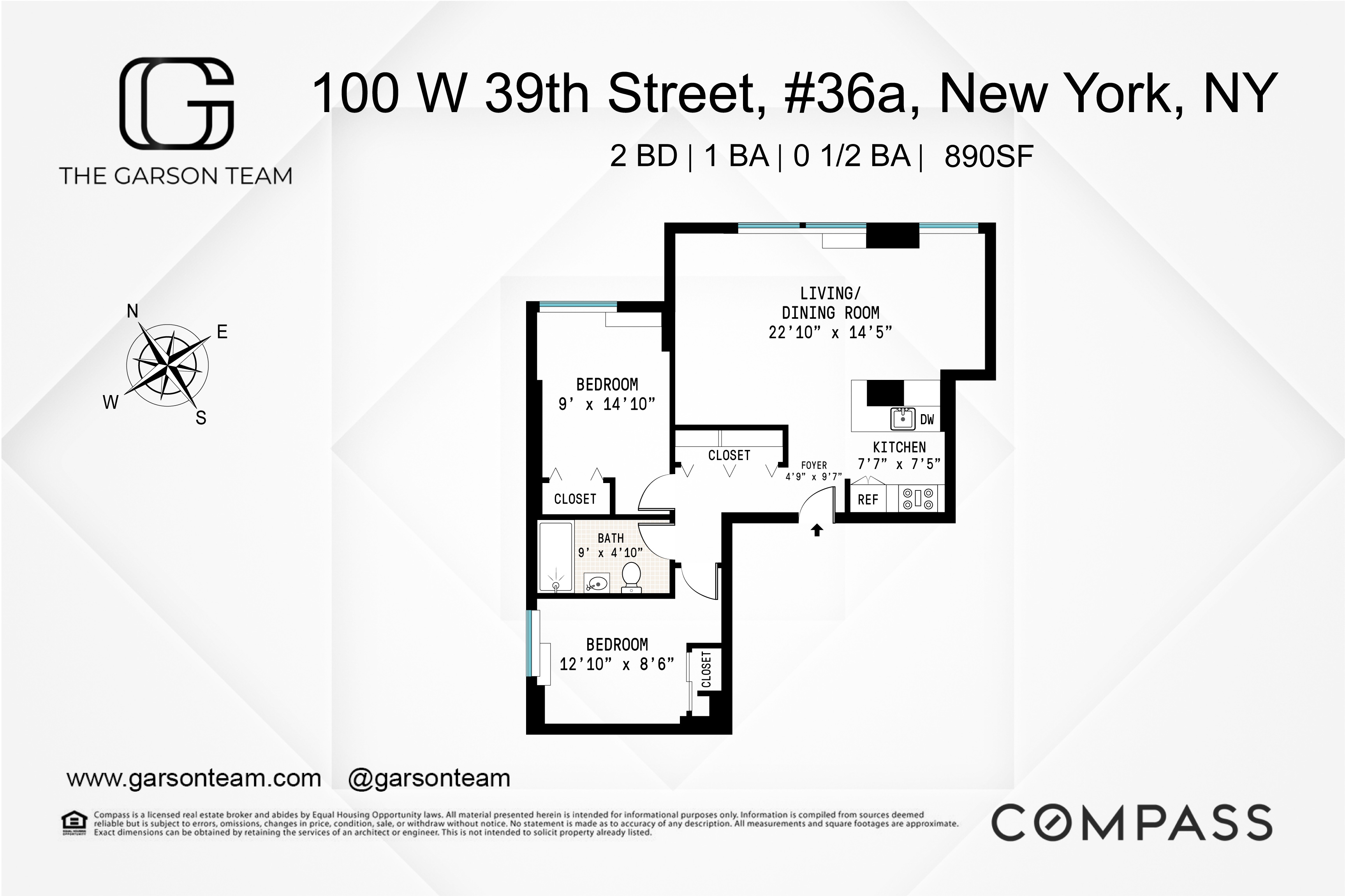 Floorplan for 100 West 39th Street, 36A