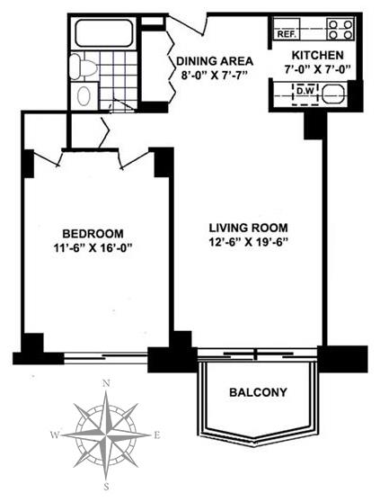 Floorplan for 220 East 65th Street, 23-D