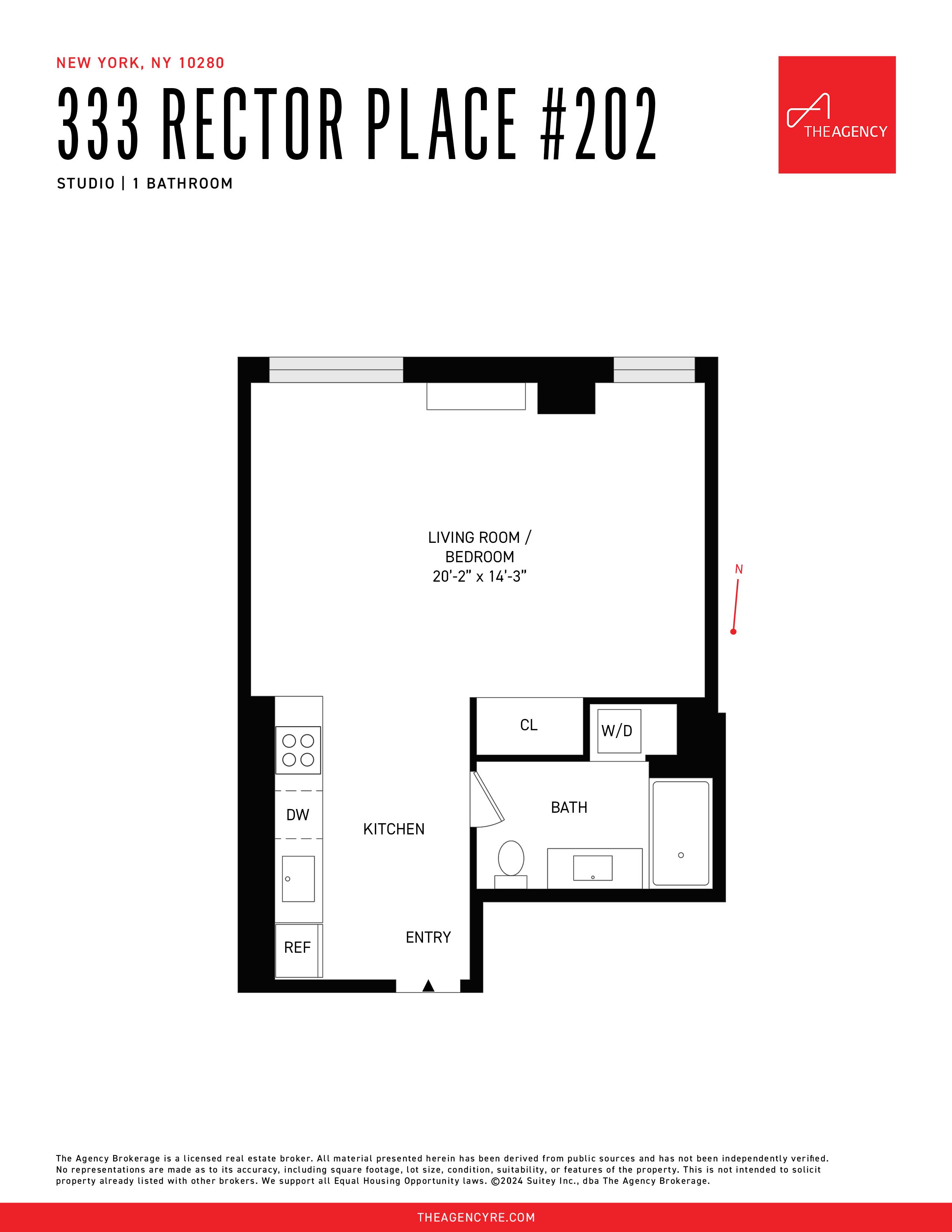 Floorplan for 333 Rector Place, 202
