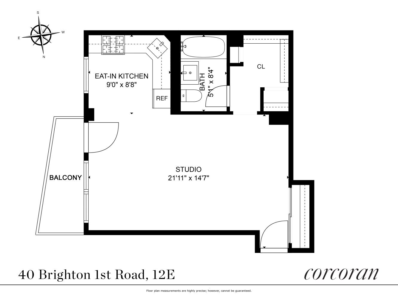 Floorplan for 40 Brighton 1st Road, 12E
