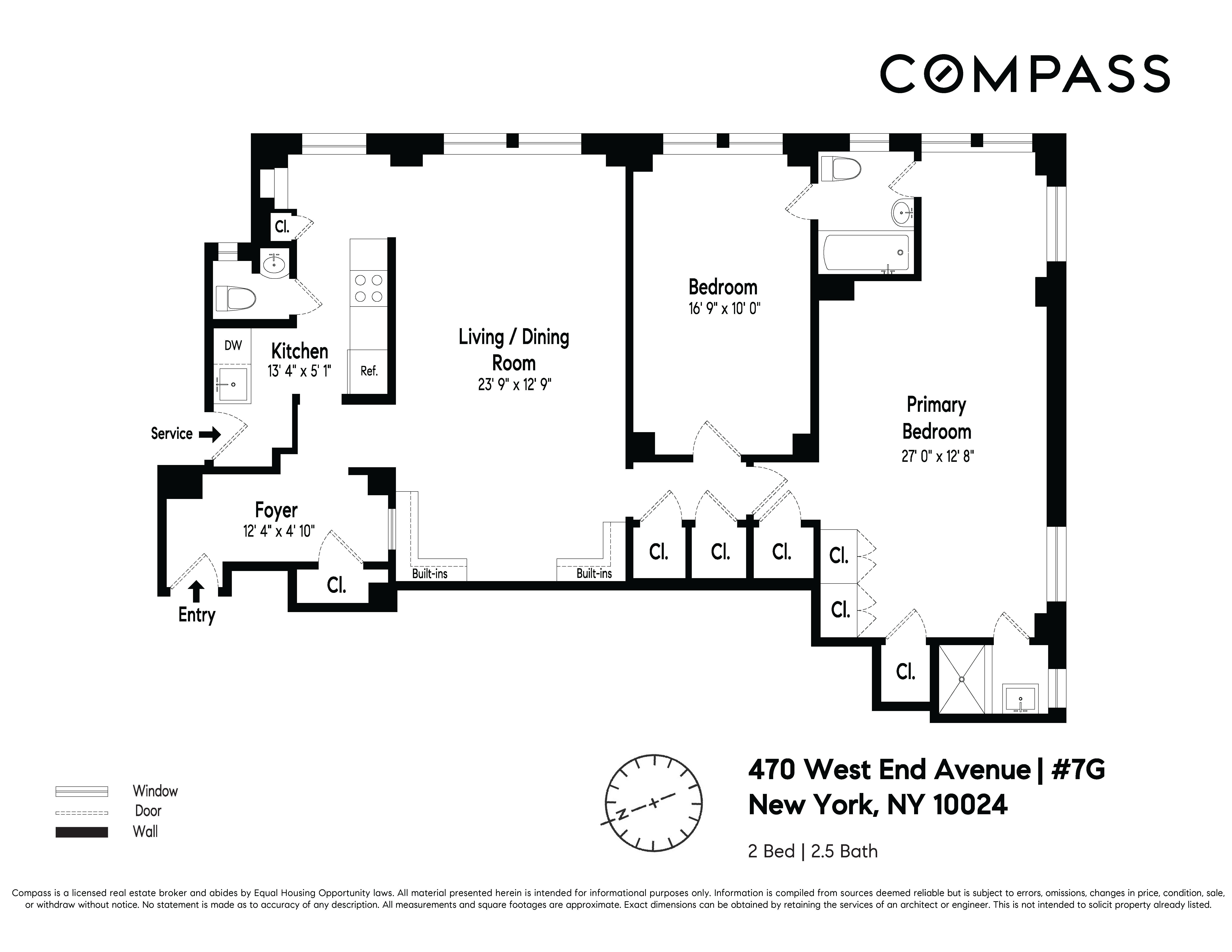Floorplan for 470 West End Avenue, 7G