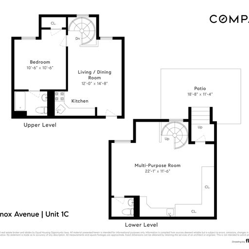 Floorplan for 555 Lenox Avenue, 1C