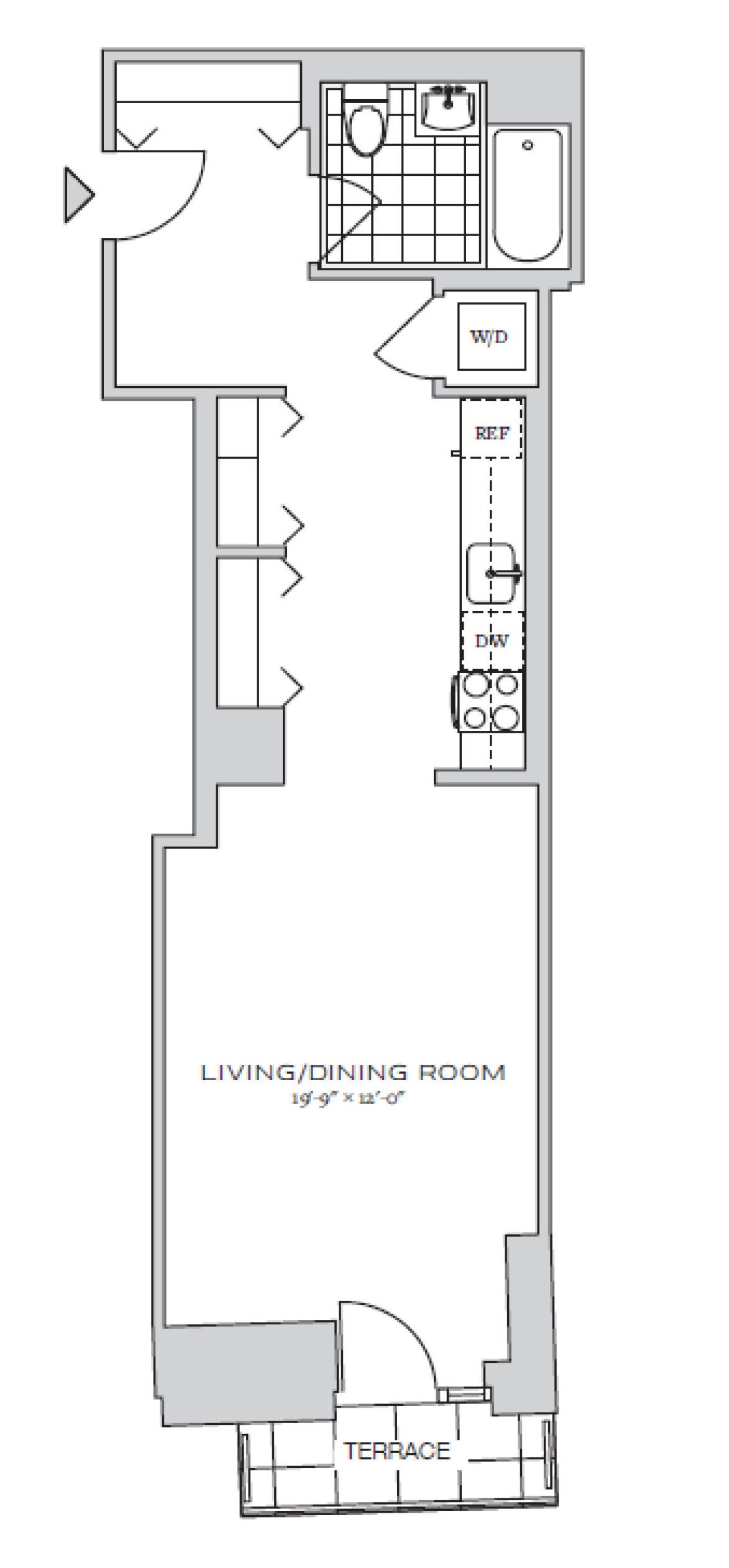 Floorplan for 70 Pine Street, 1201