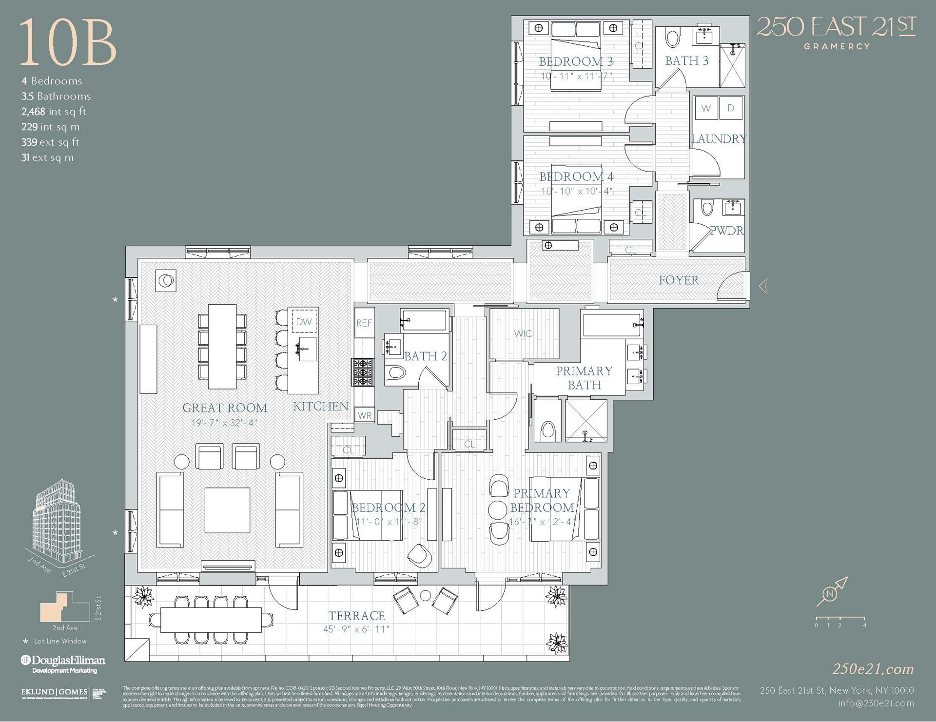 Floorplan for 250 East 21st Street, 10B