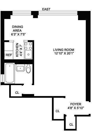 Floorplan for 175 West 13th Street, 11G
