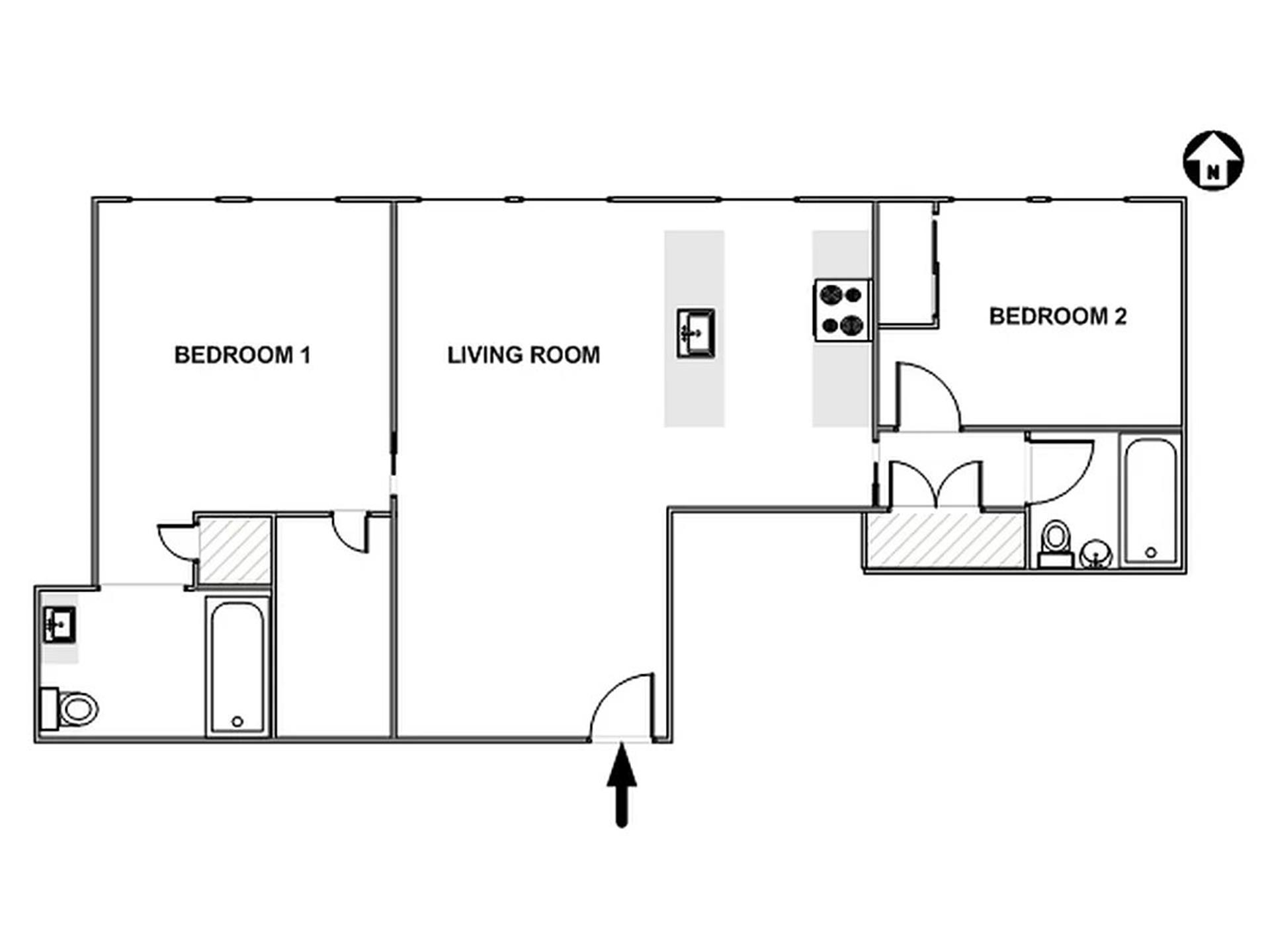 Floorplan for 446 Kent Avenue, 10B