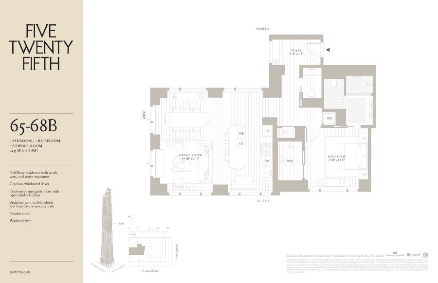 Floorplan for 520 5th Avenue, 67B