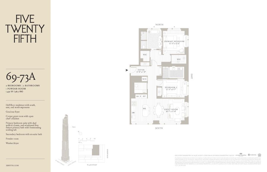 Floorplan for 520 5th Avenue, 71A