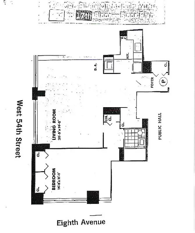 Floorplan for 300 West 55th Street, 7P