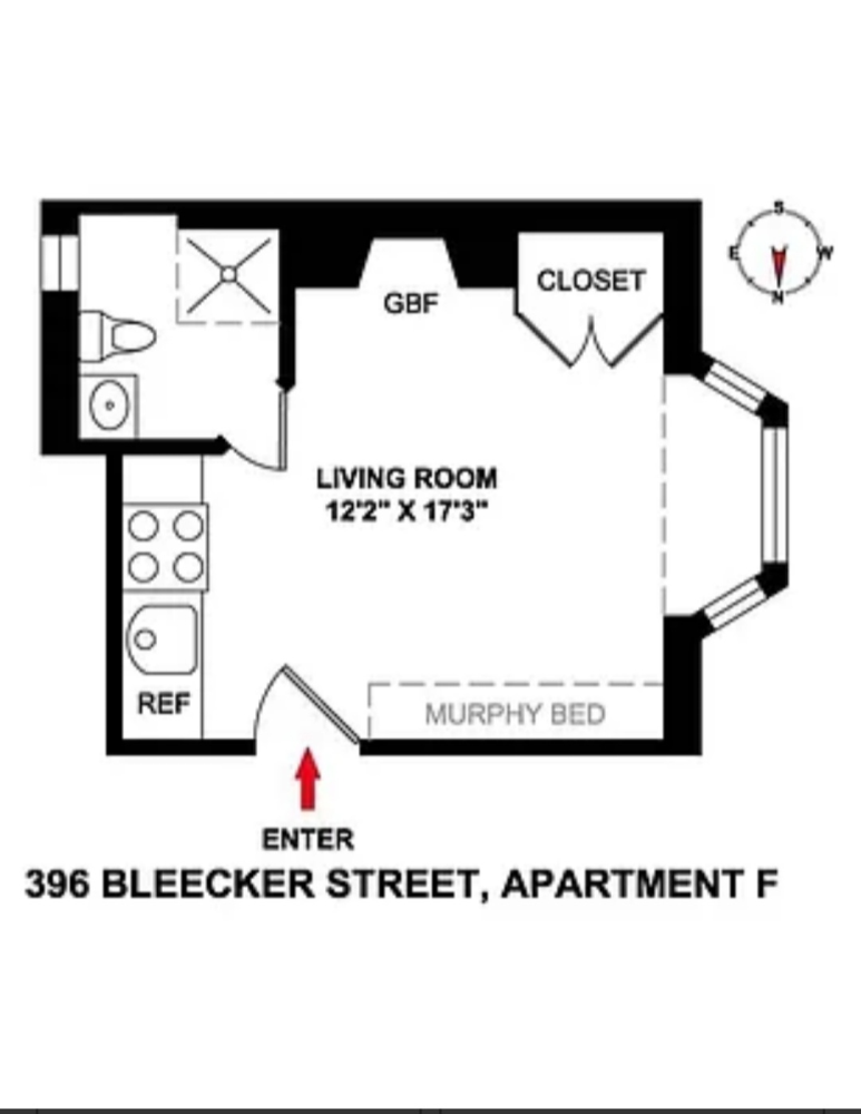 Floorplan for 396 Bleecker Street, F