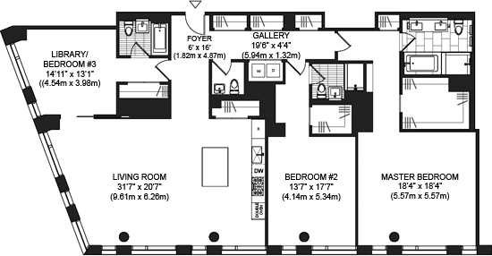 Floorplan for 101 Warren Street, 2410