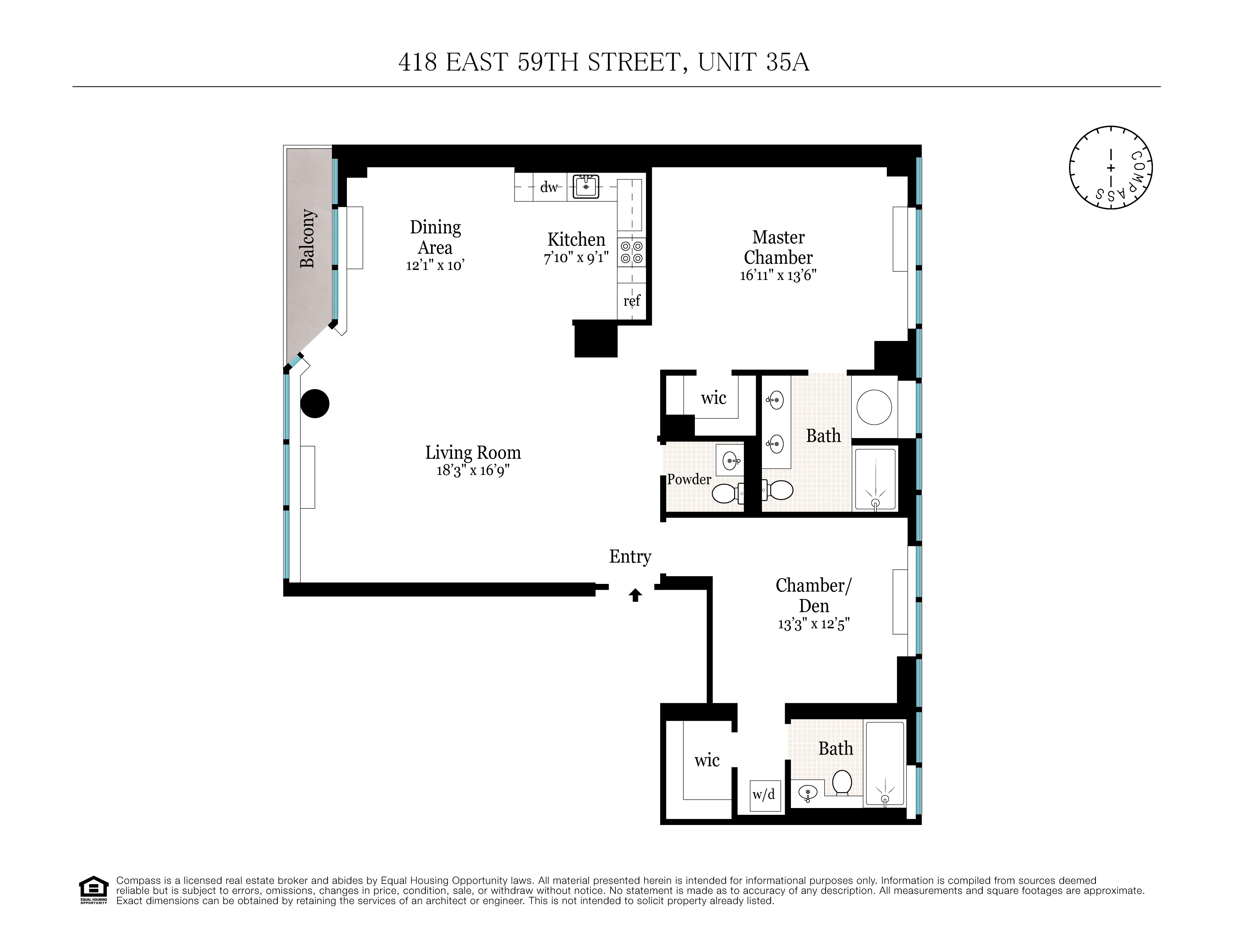 Floorplan for 418 East 59th Street, 35A