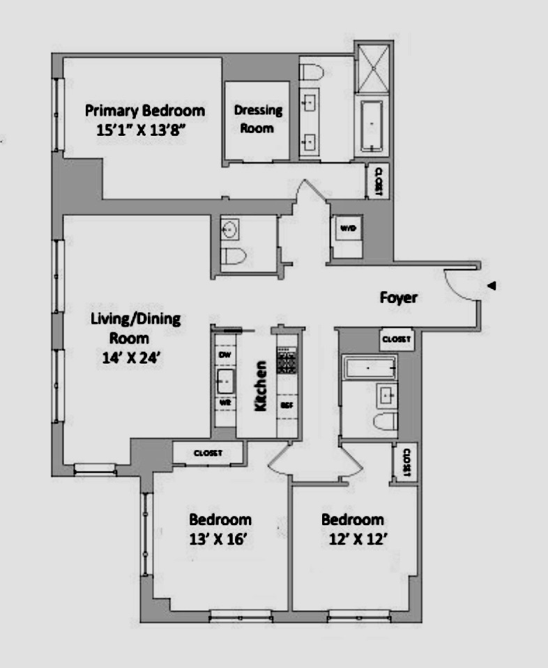 Floorplan for 30 Park Place, 41E