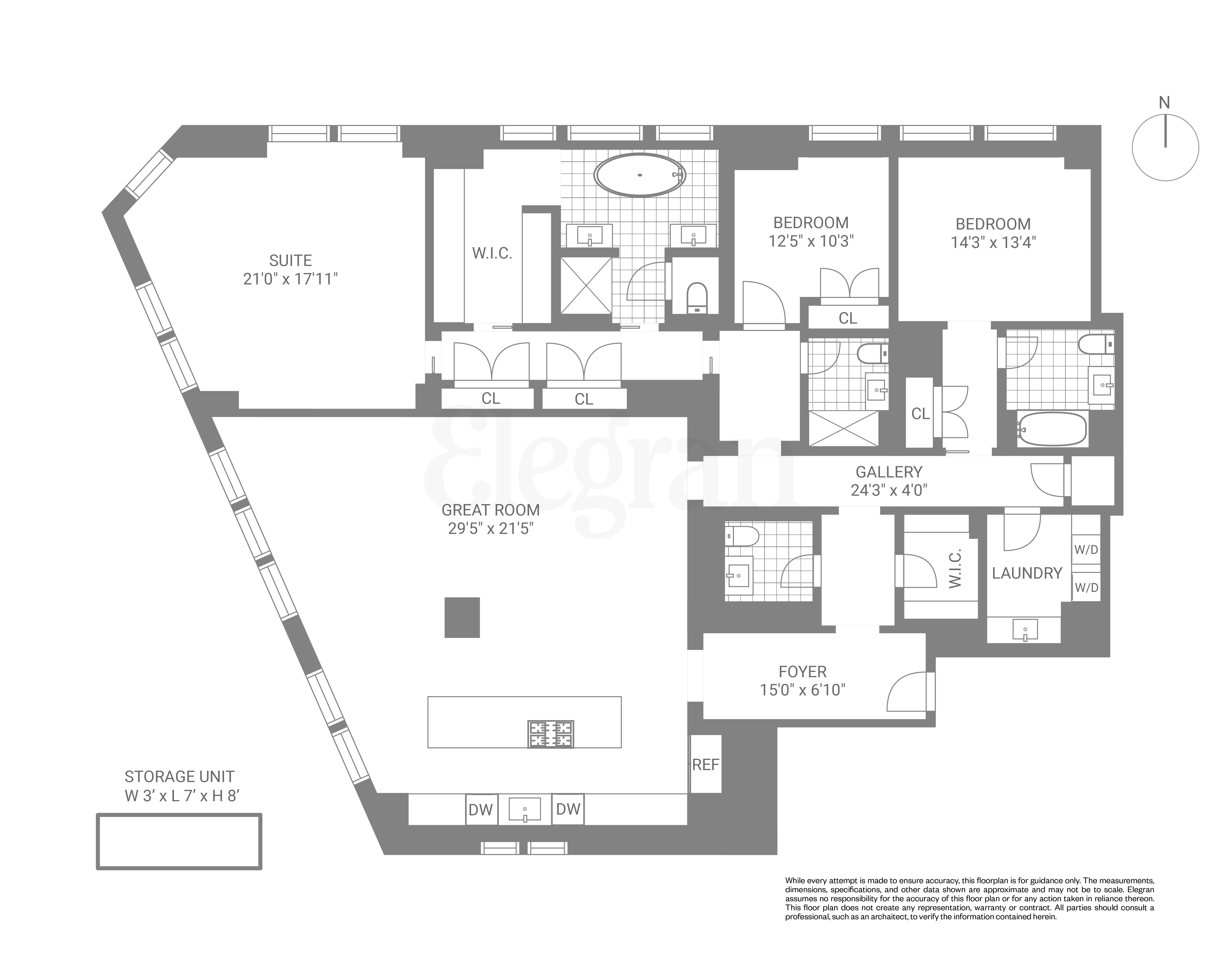 Floorplan for 212 5th Avenue, 16-B