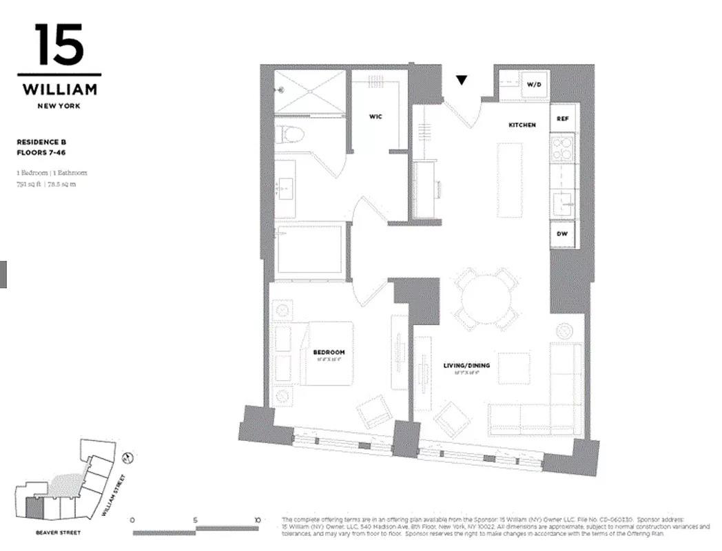 Floorplan for 15 William Street, 31-B