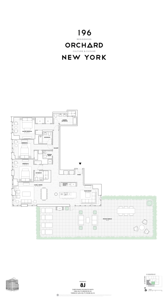 Floorplan for 196 Orchard Street, 8J