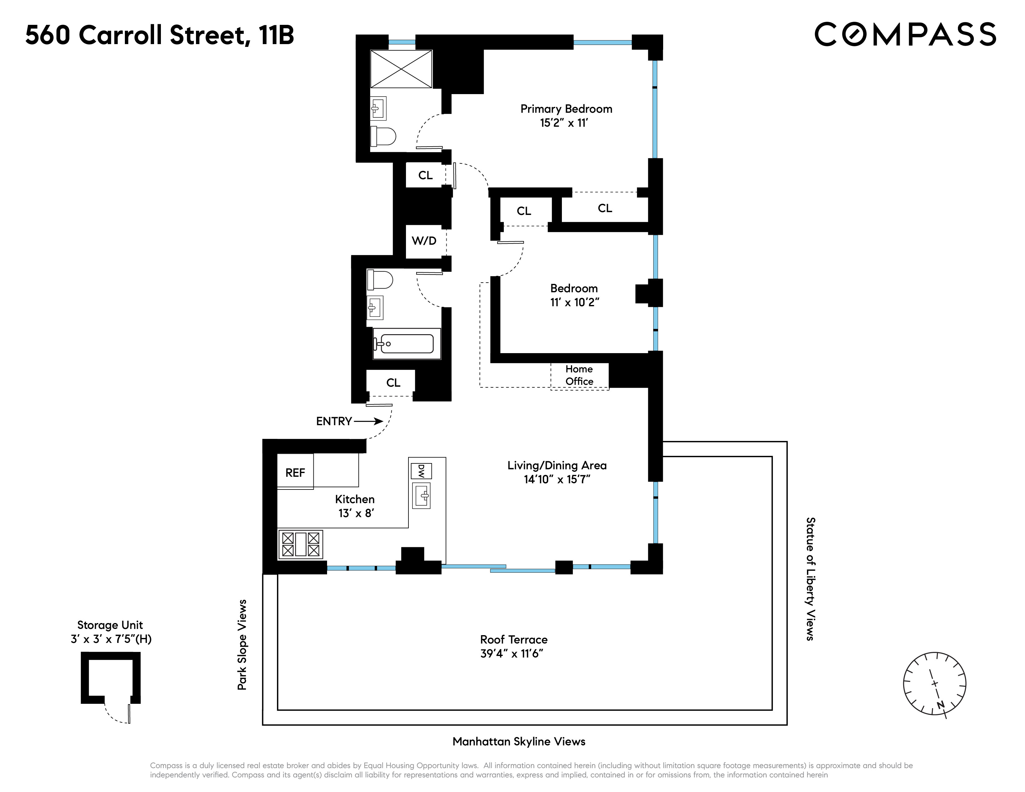 Floorplan for 560 Carroll Street, 11B