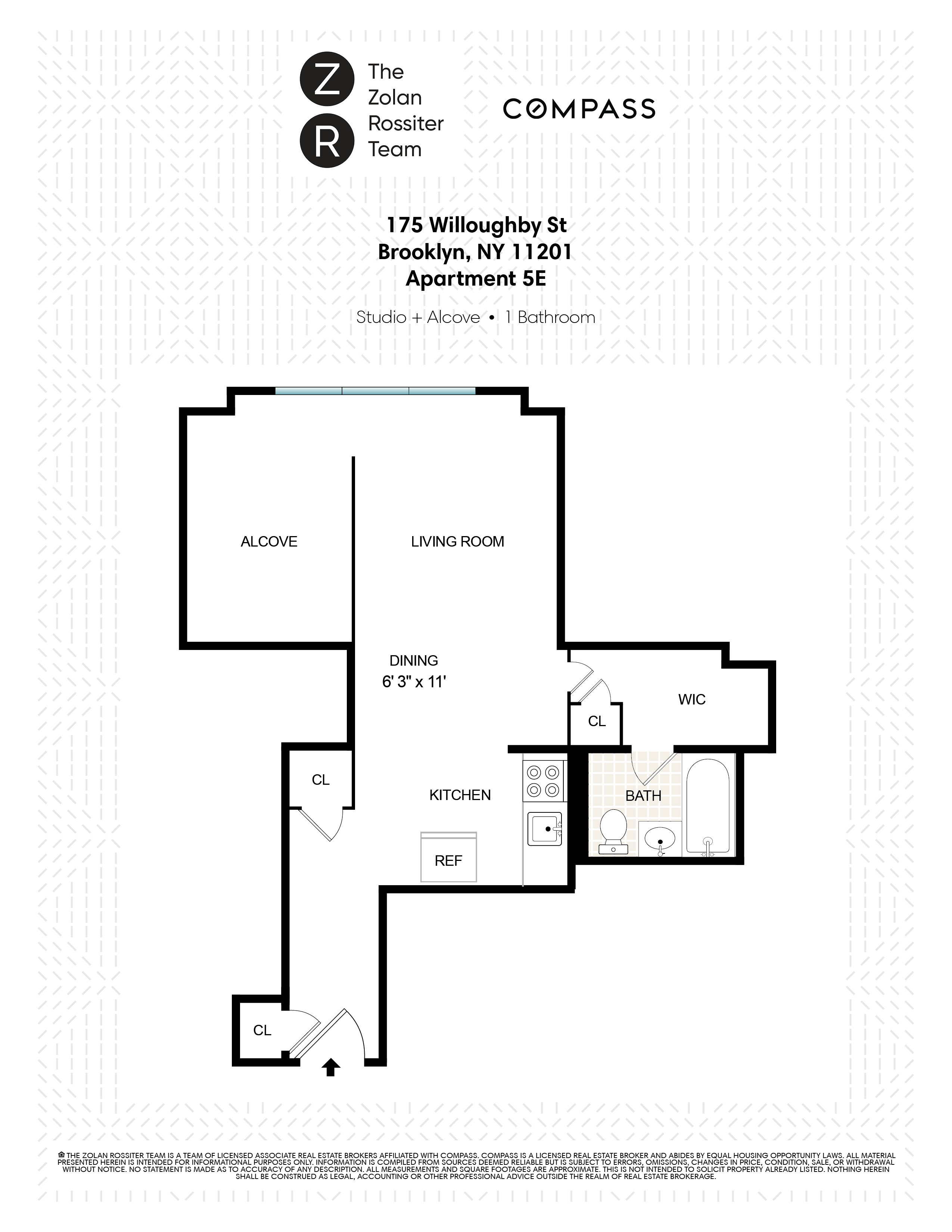 Floorplan for 175 Willoughby Street, 5E