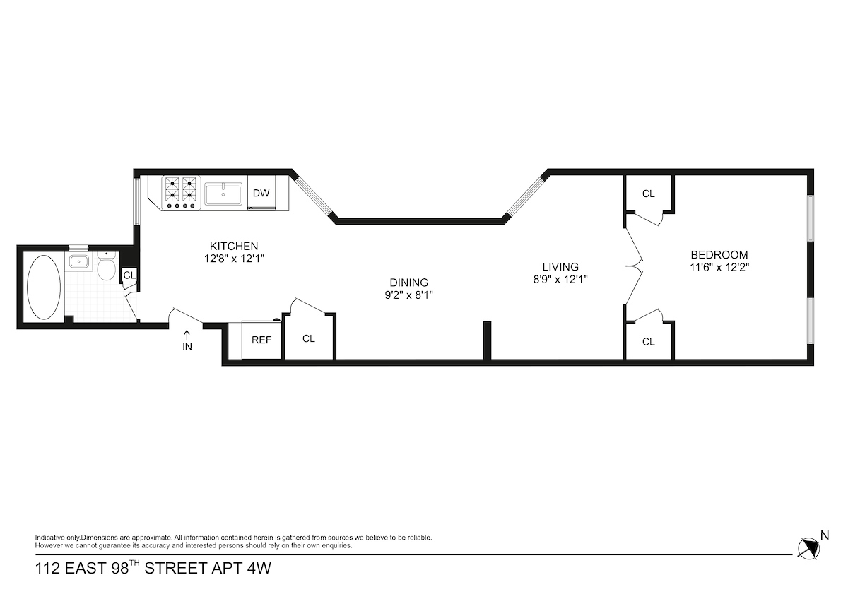 Floorplan for 112 East 98th Street, 4W