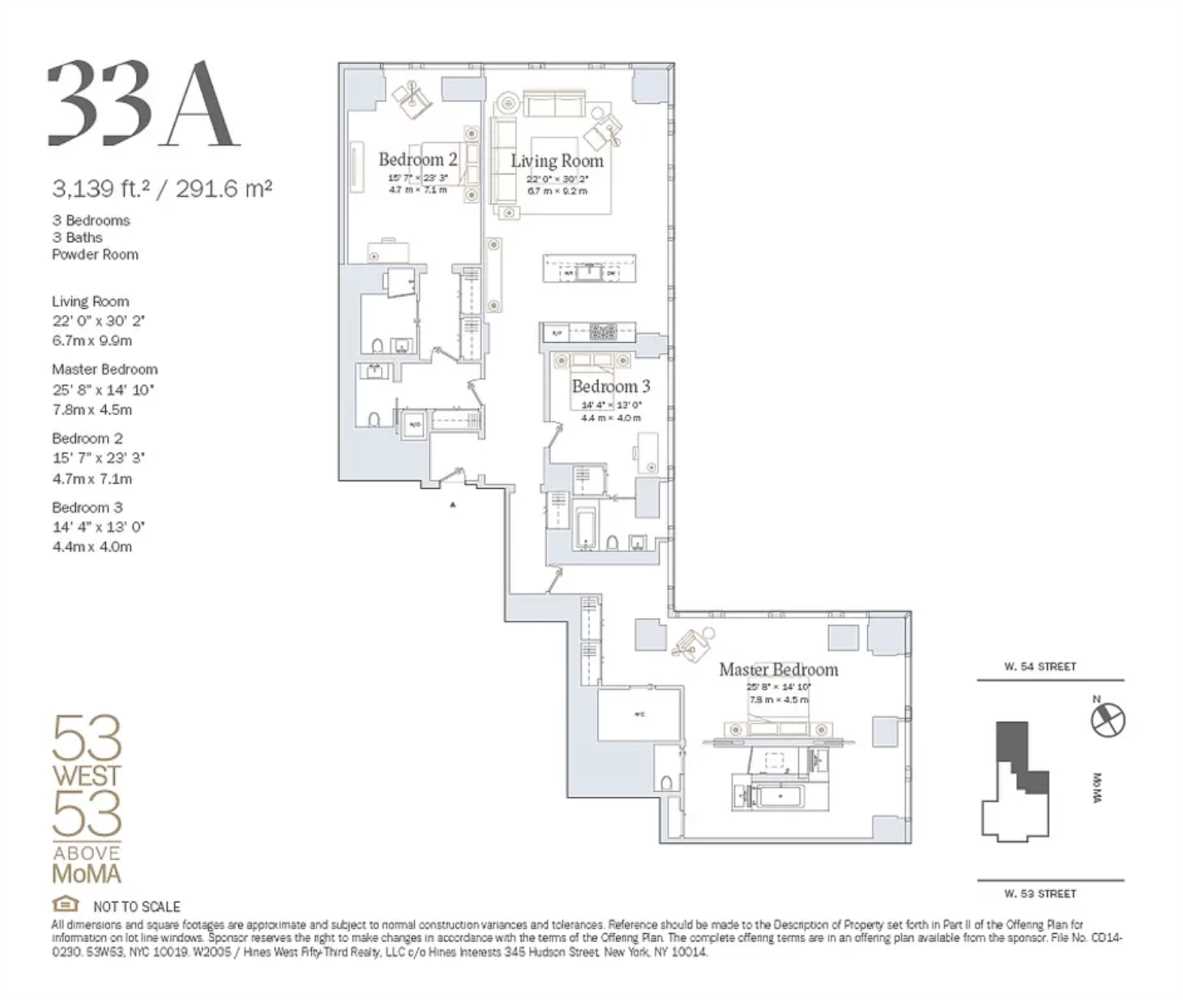 Floorplan for 53 West 53rd Street, 33A