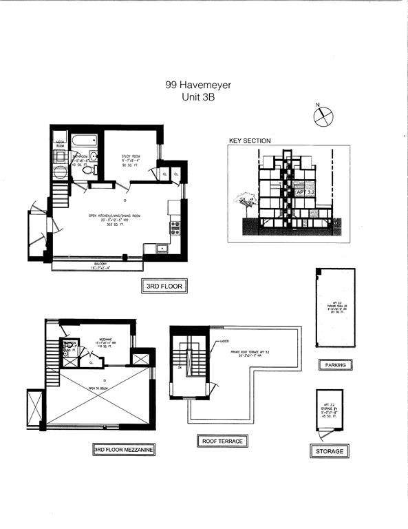 Floorplan for 99 Havemeyer Street, 3-B