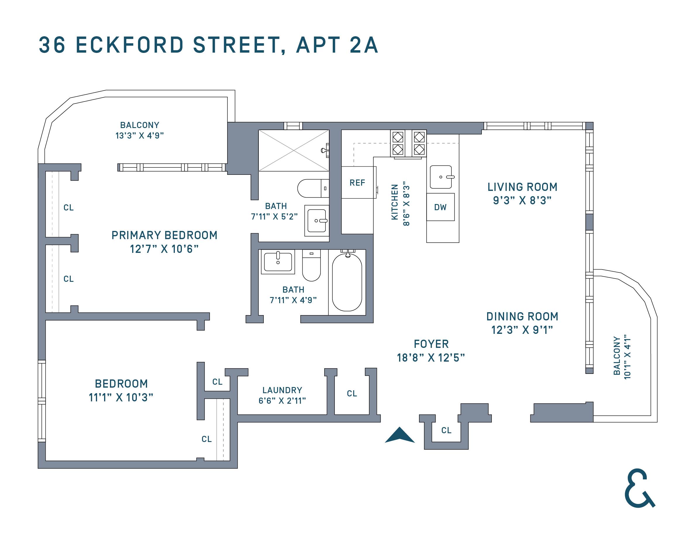 Floorplan for 36 Eckford Street, 2-A