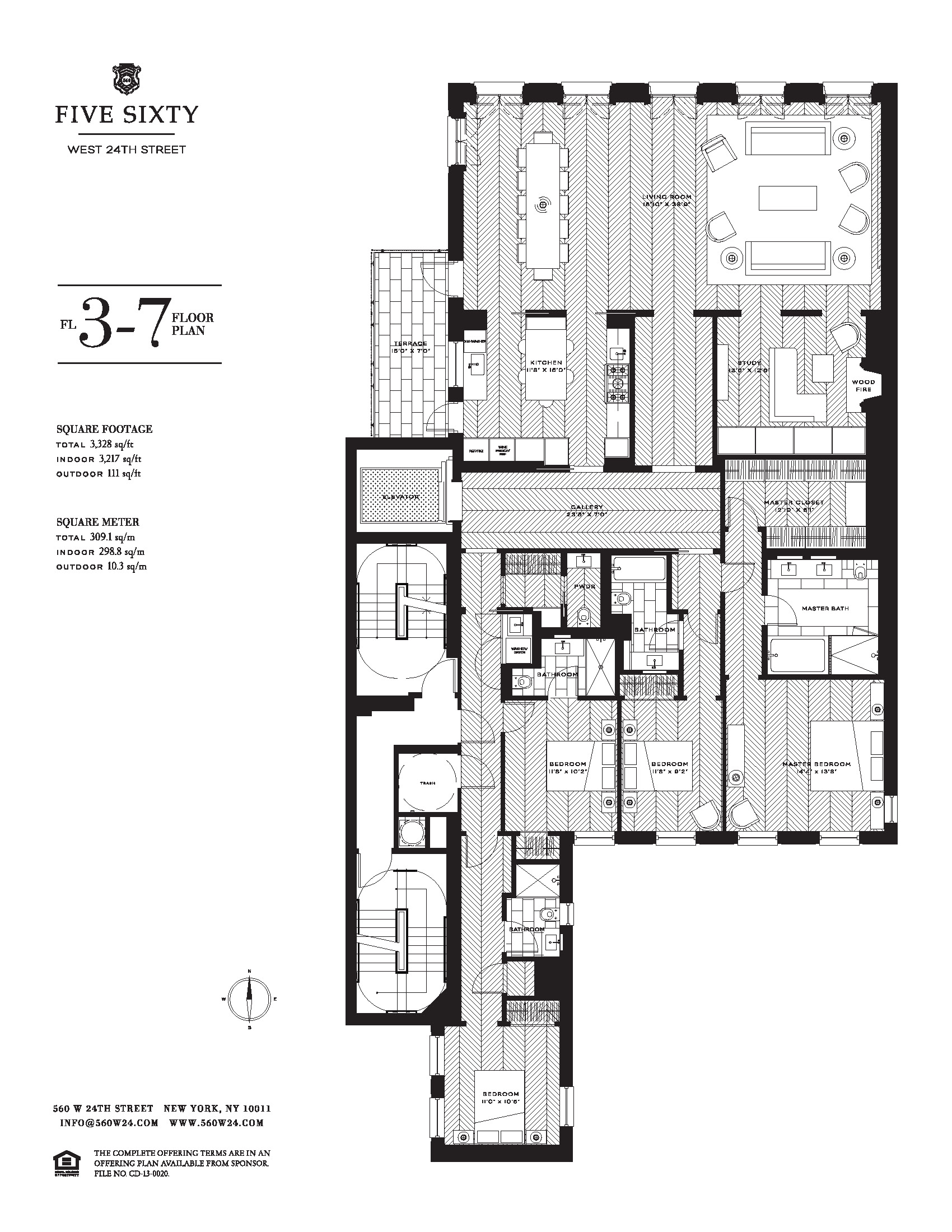 Floorplan for 560 West 24th Street, 5