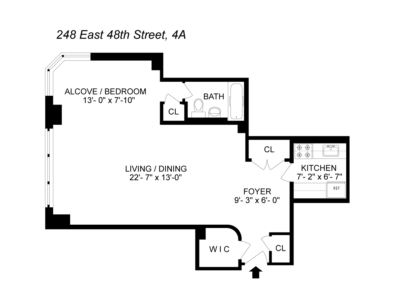 Floorplan for 249 East 48th Street, 4A