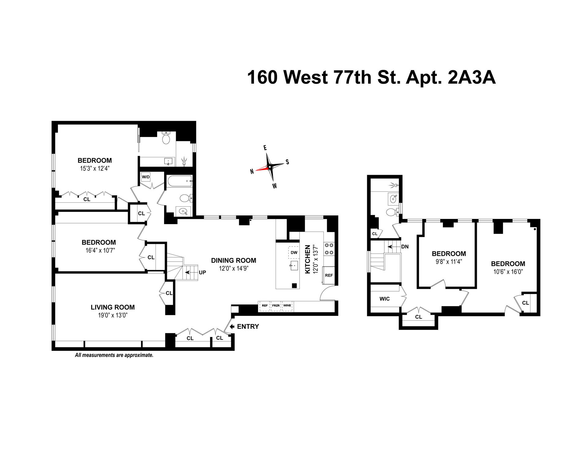Floorplan for 160 West 77th Street, 2A3A