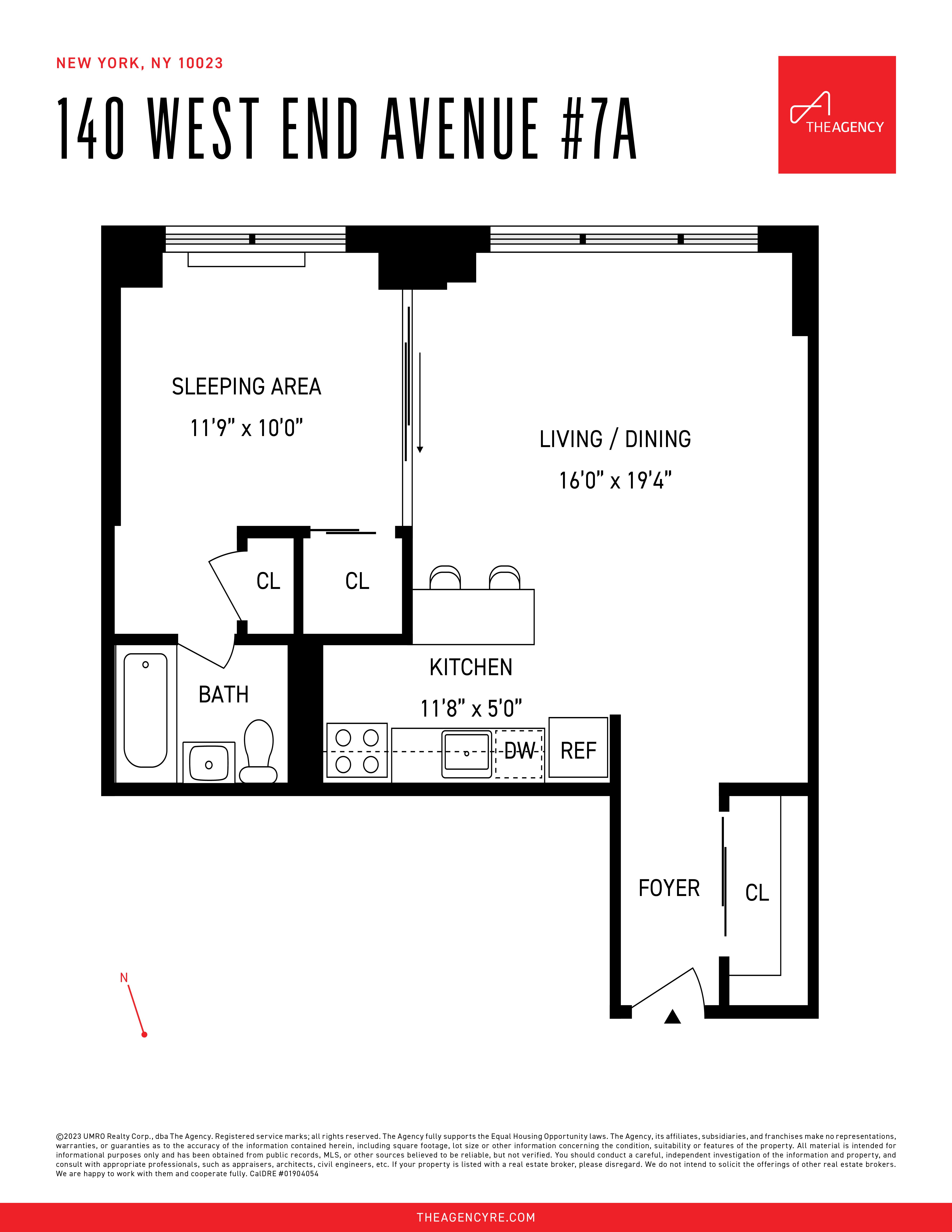 Floorplan for 140 West End Avenue, 7-A