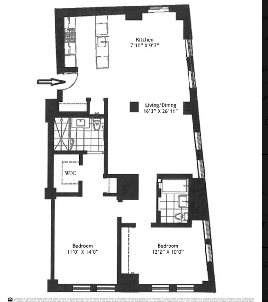 Floorplan for 71 Nassau Street, 12C
