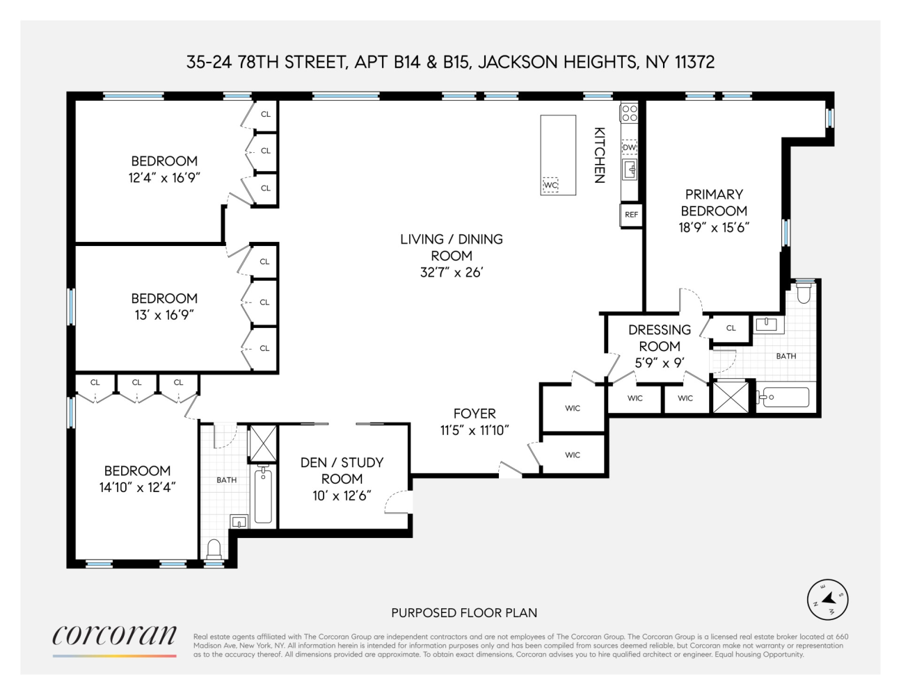 Floorplan for 35-24 78th Street