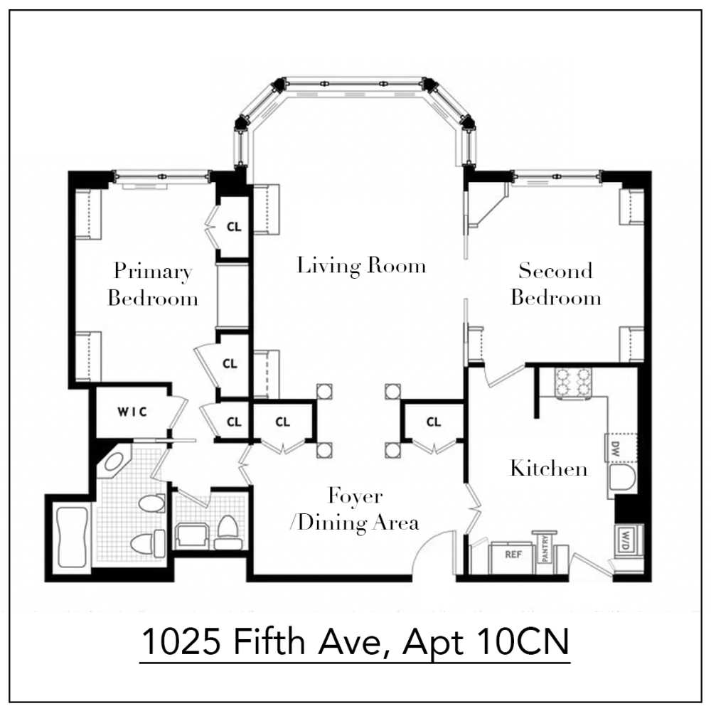 Floorplan for 1025 5th Avenue, 10CN