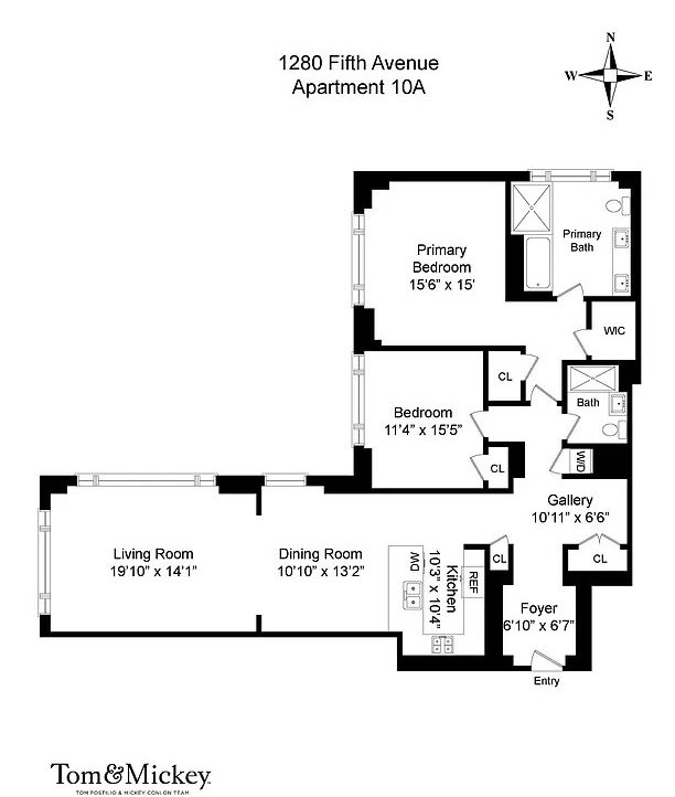 Floorplan for 1280 5th Avenue, 10A