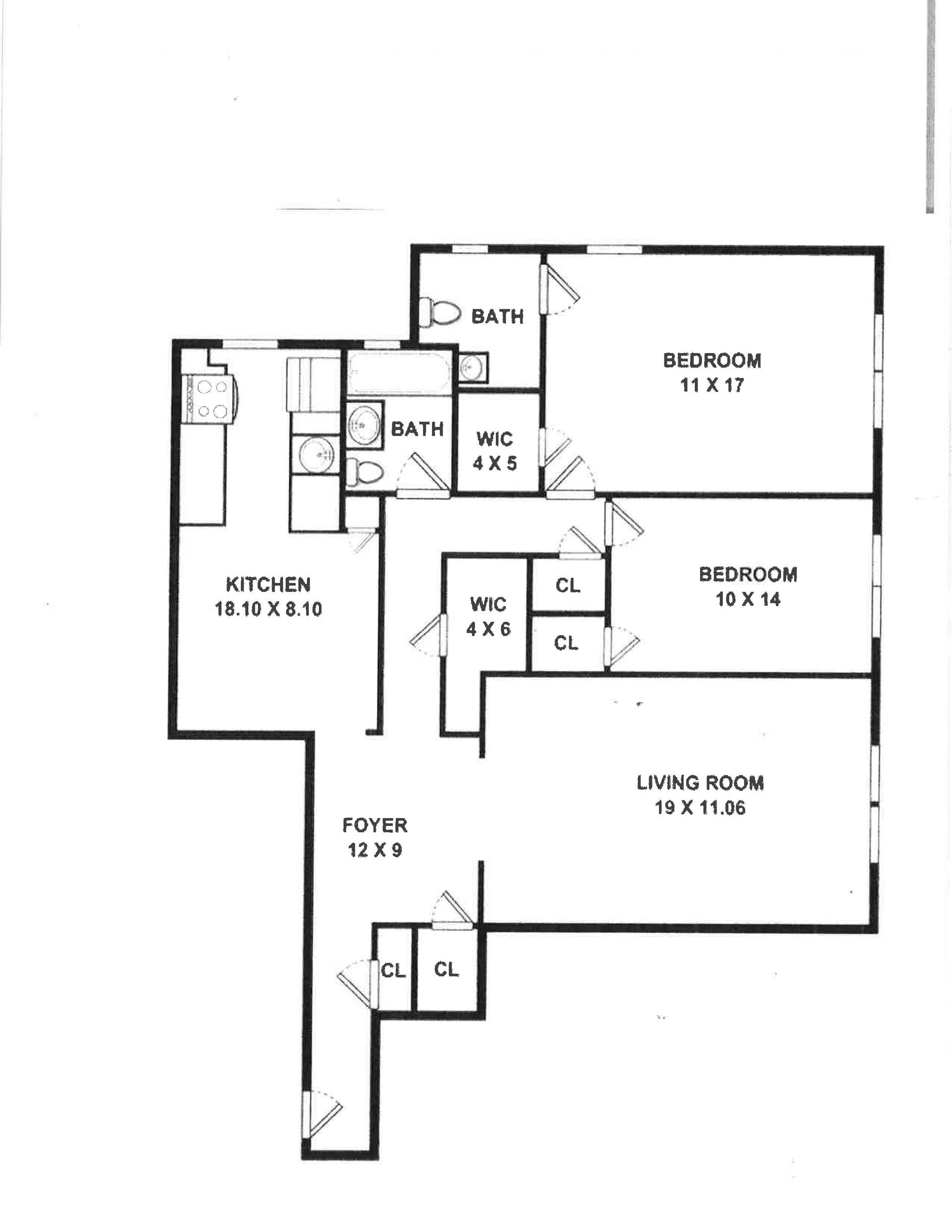 Floorplan for 3200 Netherland Avenue, 3K
