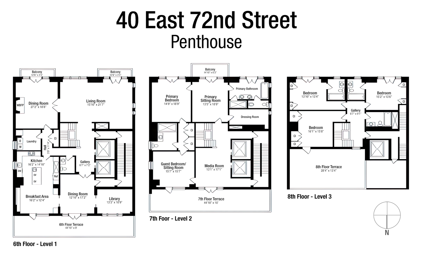 Floorplan for 40 East 72nd Street, PH