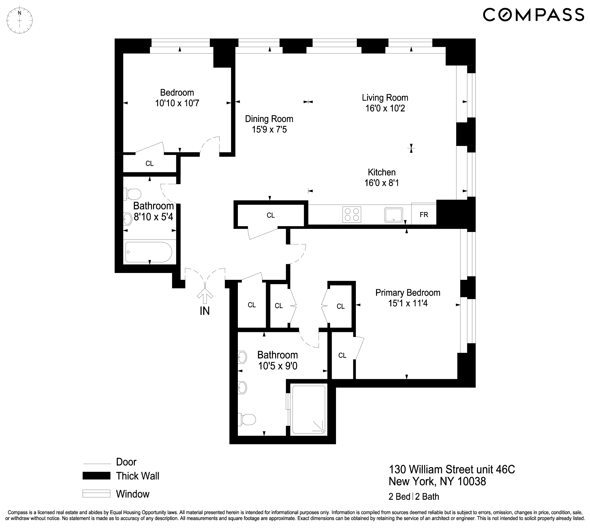 Floorplan for 130 William Street, 46C