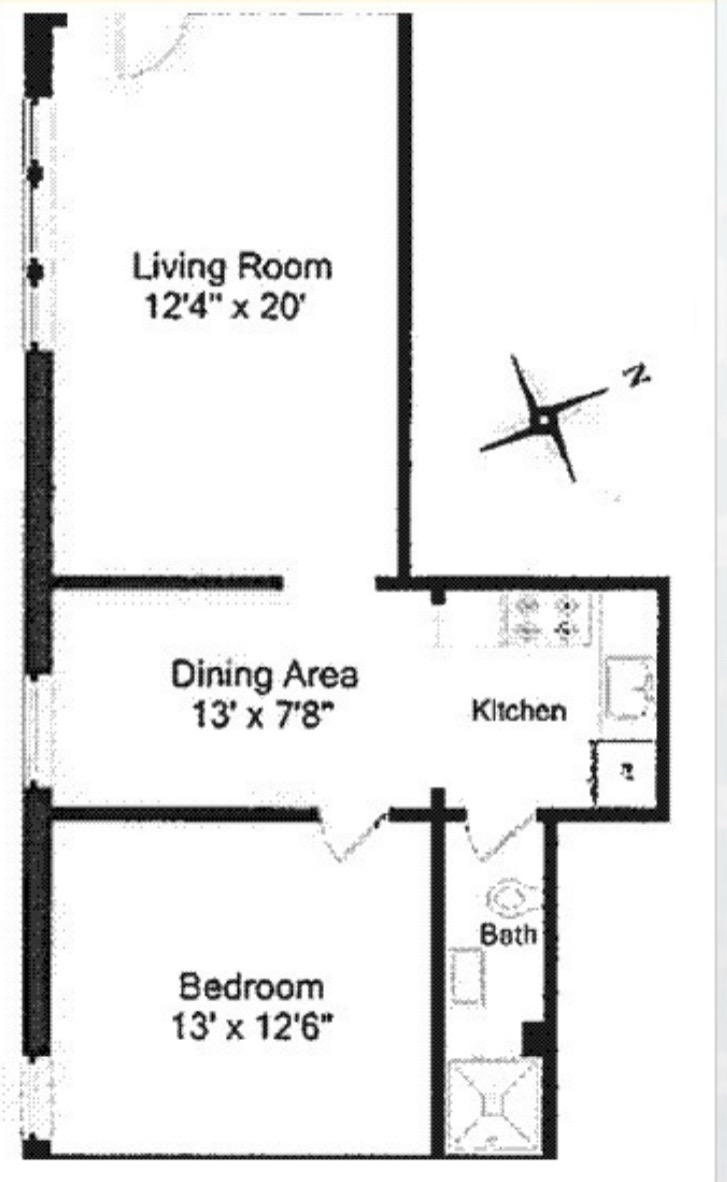 Floorplan for 203 West 81st Street, 1G