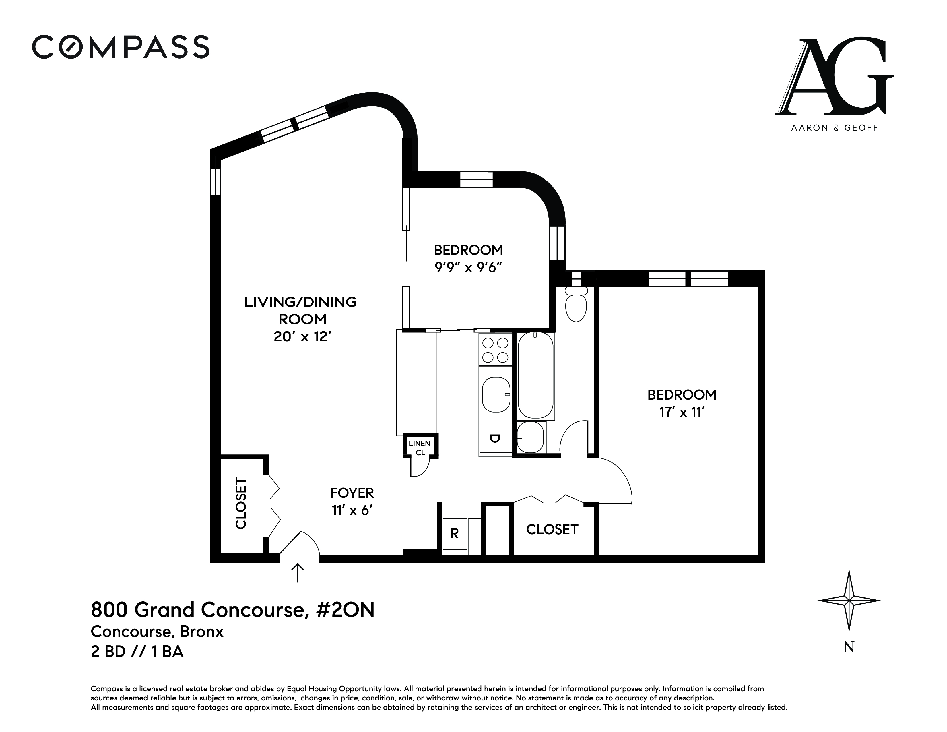 Floorplan for 800 Grand Concourse, 2ON