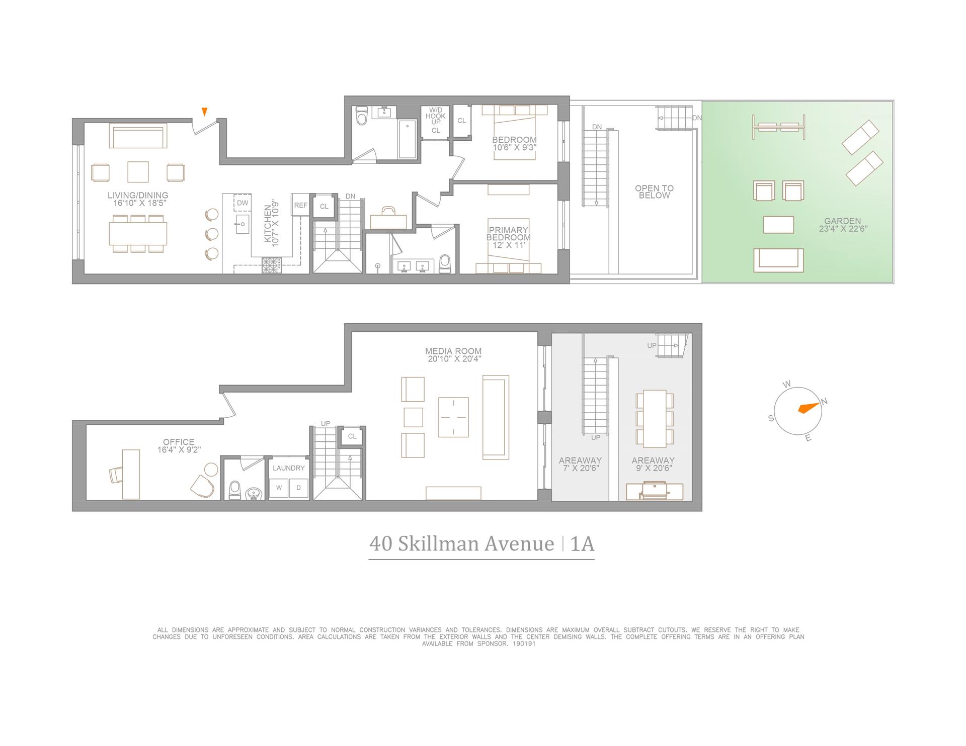 Floorplan for 40 Skillman Avenue, 1A