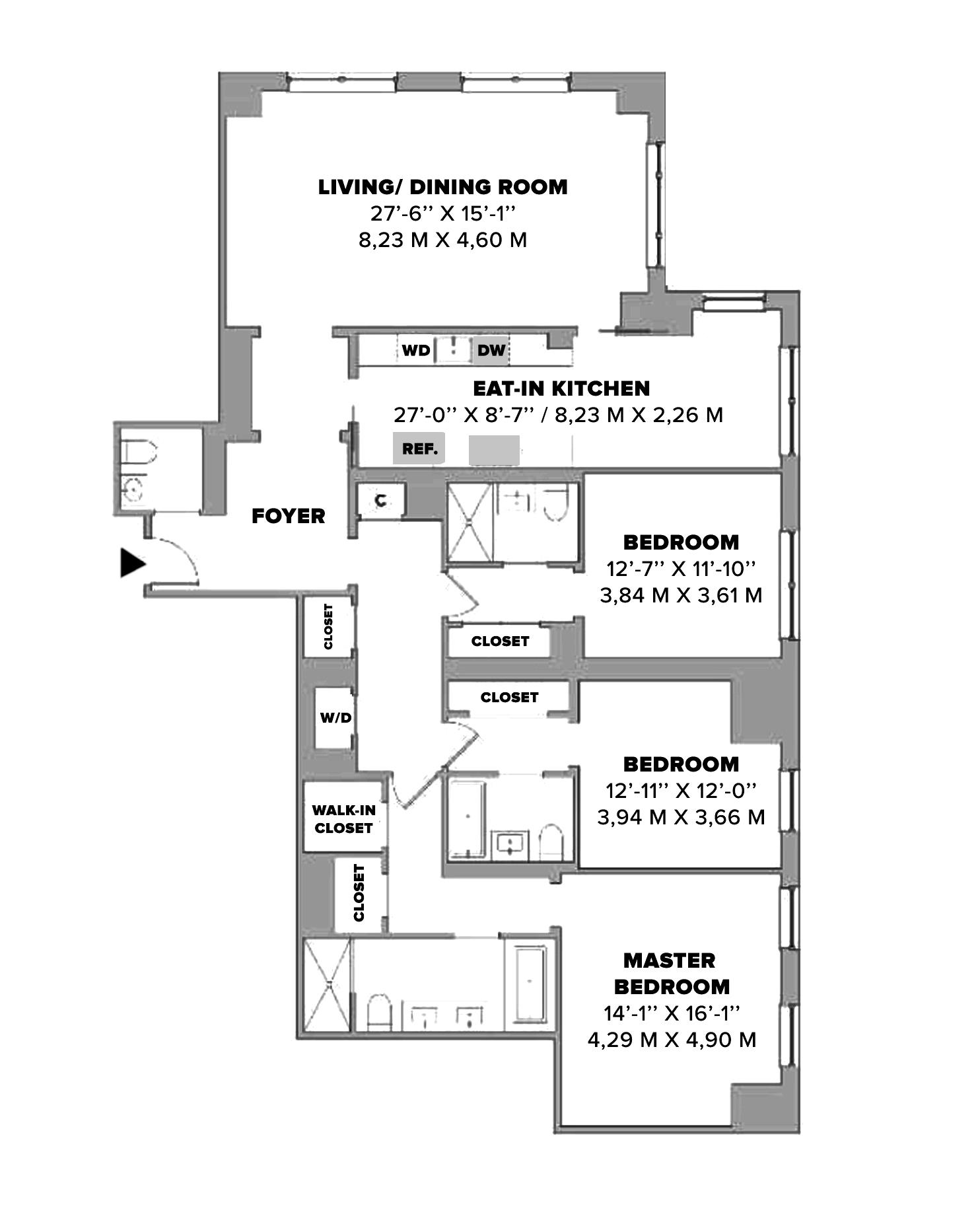Floorplan for 30 Park Place, 53-B