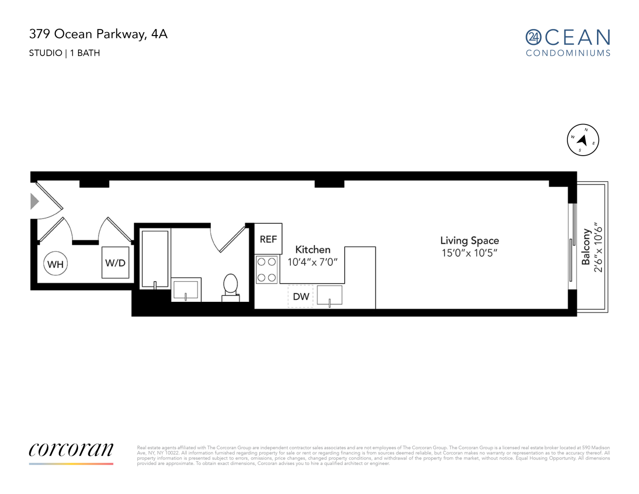 Floorplan for 379 Ocean Parkway, 4A