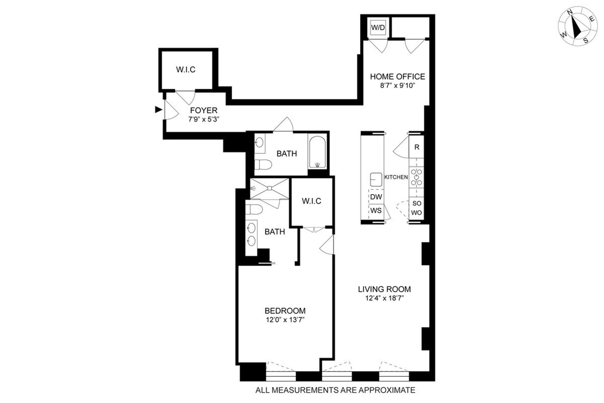 Floorplan for 242 Broome Street, 5A