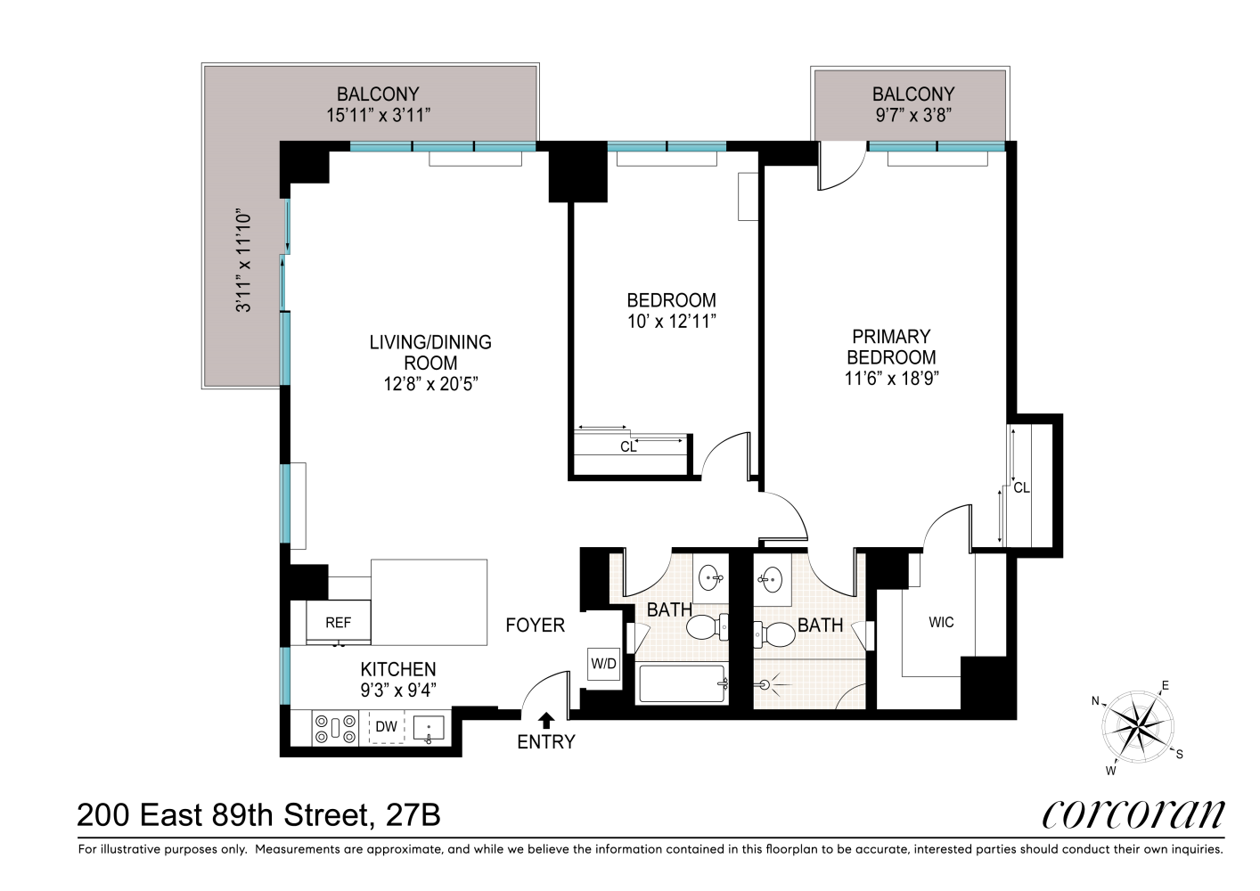 Floorplan for 200 East 89th Street, 27B