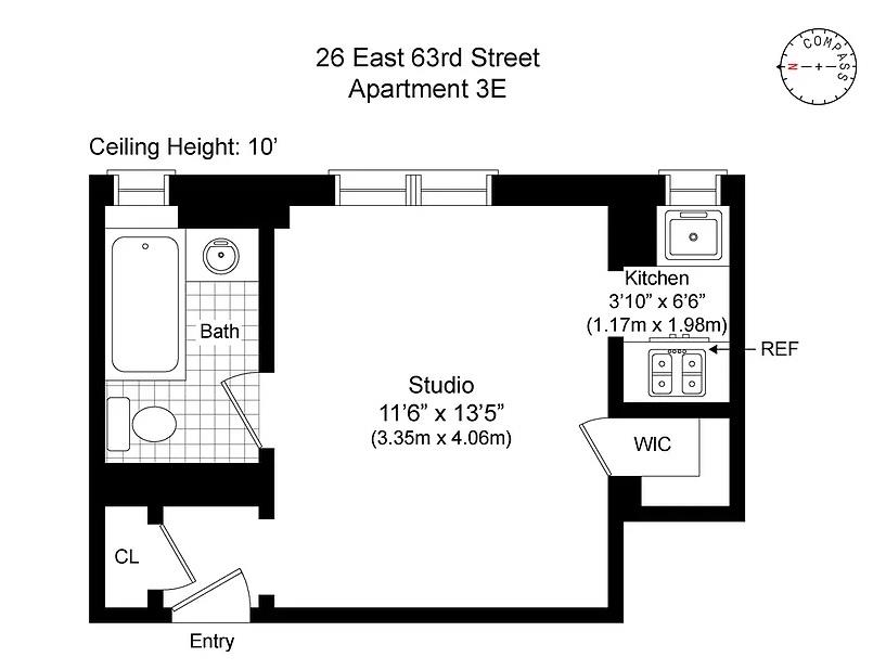 Floorplan for 26 East 63rd Street, 3-E